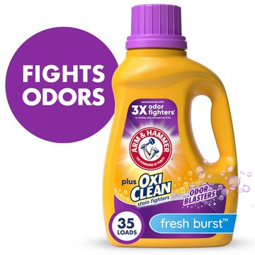 ARM & HAMMER Plus OxiClean Odor Blasters Fresh Burst, 35 Loads Liquid Laundry Detergent, 45.5 Fl oz