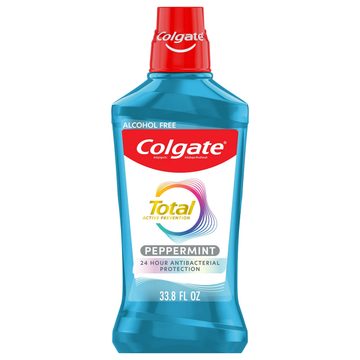 Colgate Total Alcohol Free Mouthwash, Peppermint, 1.0 L