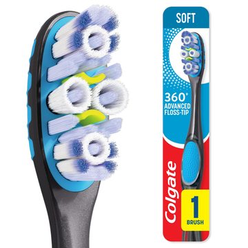 Colgate 360° Advanced Floss-Tip Bristles Toothbrush, Soft