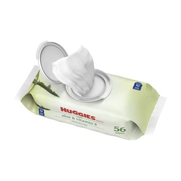 Huggies Wipes With Aloe & Vitamin E, Fragrance Free, 56 ct