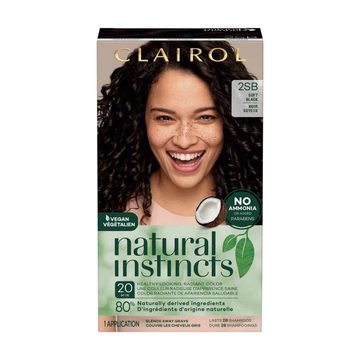 Clairol Natural Instincts Hair Color Kit, 2SB Soft Black