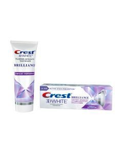 Crest 3D White Brilliance Teeth Whitening Toothpaste, Vibrant Peppermint, 3.9 oz