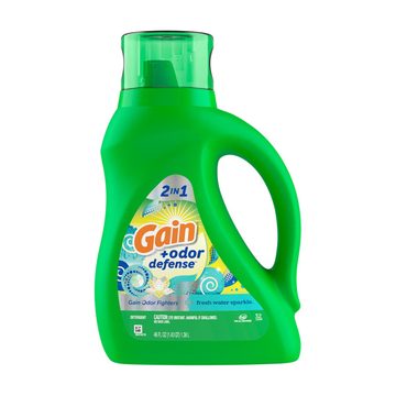 Gain Aroma Boost Liquid Laundry Detergent, Fresh Water Sparkle Scent, 32 Loads, 46 fl oz