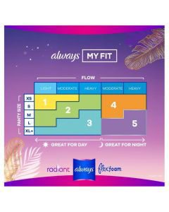 Always Radiant Pads, Size 4, Overnight Absorbency, Scented, 10 Count