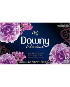 Downy Infusions Fabric Softener Dryer Sheets, Lavender Serenity, 90 count