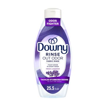 Downy Rinse Laundry Odor Remover, Fresh Lavender Scent, 25.5 FL OZ, Fabric Softener and Laundry Odor Removal Rinse