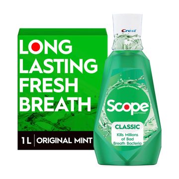 Crest Scope Classic Mouthwash, Original Mint, 1L