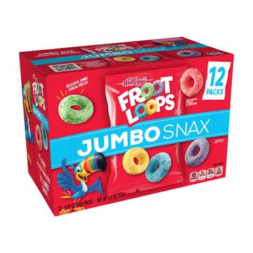 Kellogg's Froot Loops Jumbo Snax Cereal - Original, 12 ct