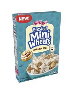 Kellogg's Frosted Mini Wheats Cinnamon Roll Breakfast Cereal, 14.3 oz