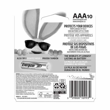 Energizer MAX AAA Batteries (10 Pack), Triple A Alkaline Batteries