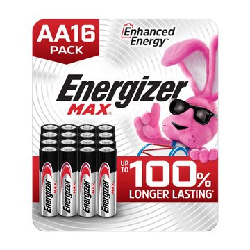 Energizer MAX AA Batteries, Double A Alkaline Batteries, 16 pk