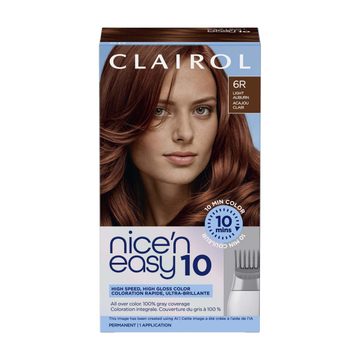 Clairol Nice’n Easy 10 Permanent Hair Color, 6R Light Auburn
