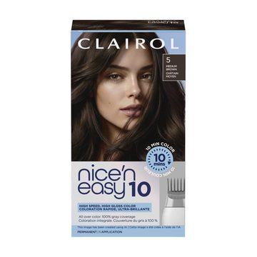 Clairol Nice’n Easy 10 Permanent Hair Color, 5 Medium Brown
