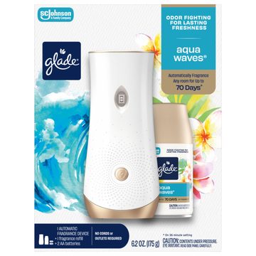 Glade Automatic Spray Holder + Refill, Air Freshener, Aqua Waves™, 6.2 oz