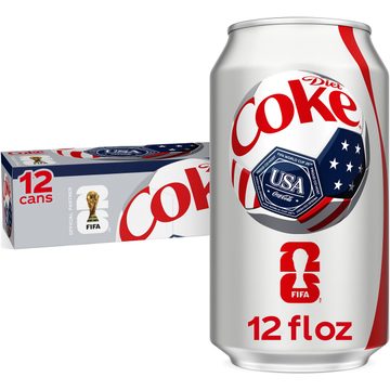 Diet Coke Soda Soft Drink Fridge Pack Cans, 12 fl oz, 12 Pack