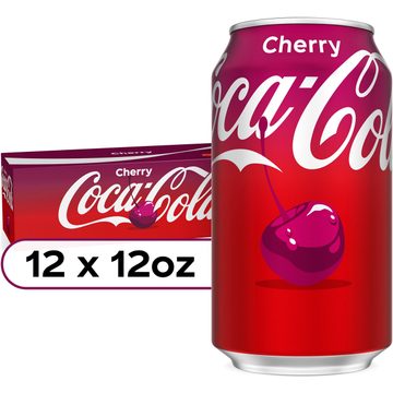 Coca-Cola Cherry Soda Soft Drink Cans, 12 fl oz, 12 Pack