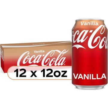 Coca-Cola Vanilla Soda Soft Drink Fridge Pack Cans, 12 fl oz, 12 Pack