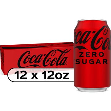Coca-Cola Zero Sugar Soda Soft Drink Fridge Pack Cans, 12 fl oz, 12 Pack