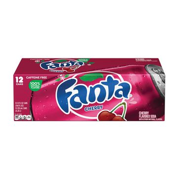 Fanta Cherry Cans, 12 fl oz, 12 Pack