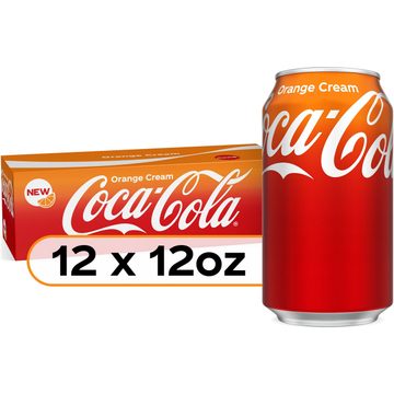 Coca-Cola Orange Cream Soda Soft Drink Fridge Pack Cans, 12 fl oz, 12 Pack