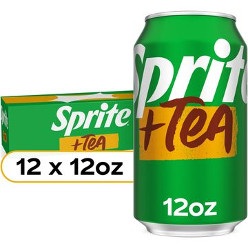 Sprite + Tea Caffeine Free Soda Soft Drink Fridge Pack Cans, 12 fl oz, 12 Pack