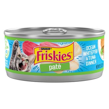 Purina Friskies Wet Cat Food Pate Ocean Whitefish and Tuna Dinner