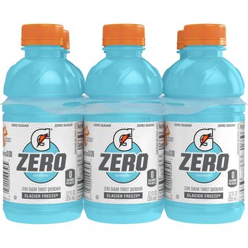 Gatorade Zero Zero Sugar Thirst Quencher Glacier Freeze 12 Fl Oz, 6 Count