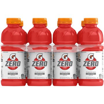 Gatorade Zero Zero Sugar Thirst Quencher Fruit Punch 20 Fl Oz X 8 Count