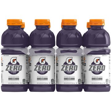 Gatorade Zero Zero Sugar Thirst Quencher Grape 20 Fl Oz, 8 Count