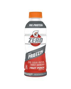 Gatorade Zero Zero Sugar Protein Thrist Quencher Fruit Punch Natural Flavor 16.9 fl oz Bottle