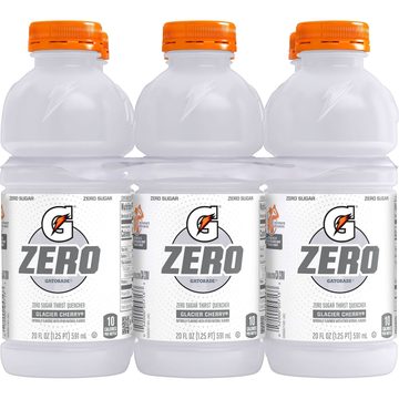 Gatorade Zero Zero Sugar Thirst Quencher Glacier Cherry, 20 Fl Oz X 6