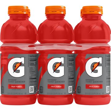 Gatorade Thirst Quencher Fruit Punch Natural Flavor, 20 Fl Oz X 6