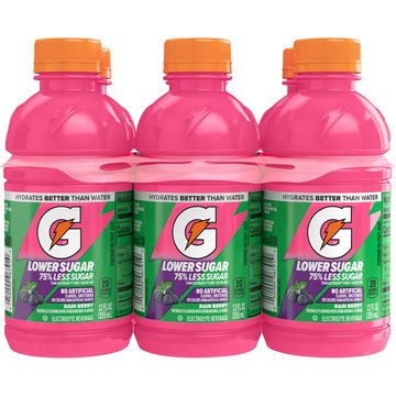Gatorade Lower Sugar Electrolyte Beverage Rain Berry 12 Fl Oz, 6 Count