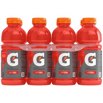 Gatorade Thirst Quencher Fruit Punch Natural Flavor 20 Fl Oz, 8 Count