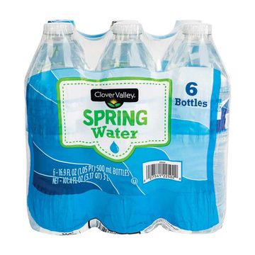 Clover Valley Spring Water, 16 fl oz, 6 ct