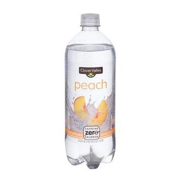 Clover Valley Peach Sparkling Water, 1 Liter