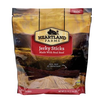 Heartland Farms Jerky Sticks Dog Treats, Made with Real Beef, 25 oz