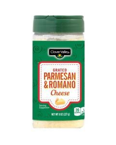 Clover Valley Parmesan & Romano Grated Cheese, 8 oz