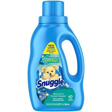 Snuggle Liquid Fabric Softener, Blue Iris & Ocean Breeze, 32 Ounce, 37 Loads