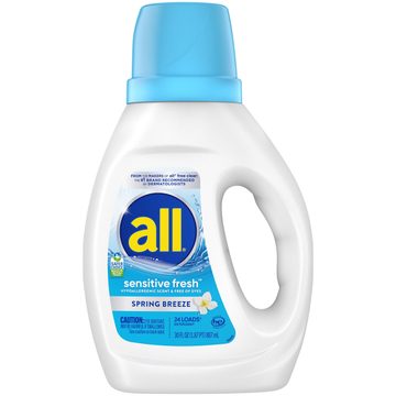 all Liquid Laundry Detergent, Sensitive Fresh, 30 oz, 24 Loads