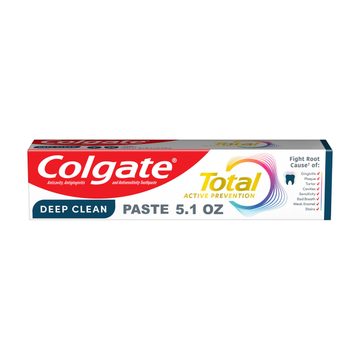 Colgate Total Active Prevention Deep Clean Toothpaste, Mint, 5.1 oz