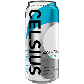 Celsius Live Fit Essentials Energy Drink Sparkling Blue Raspberry 16 Fl Oz