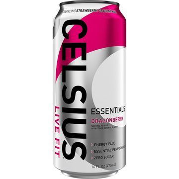 Celsius Live Fit Essentials Energy Drink Sparkling Strawberry Dragonfruit 16 Fl Oz