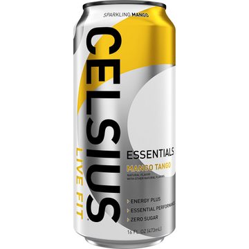 Celsius Live Fit Essentials Energy Drink Sparkling Mango Tango 16 Fl Oz