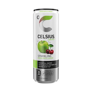 Celsius Live Fit Sparkling Energy Drink Green Apple Cherry 12 Fl Oz