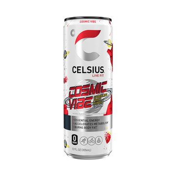 Celsius Live Fit Cosmic Vibe Energy Drink Sparkling Fruit Punch 12 Fl Oz