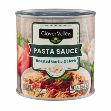 Clover Valley Flavored Pasta Sauce, Roasted Garlic Herb, 24 oz