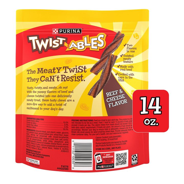 Purina Twistables Beef and Cheese Flavor Treats for Dogs — view 3