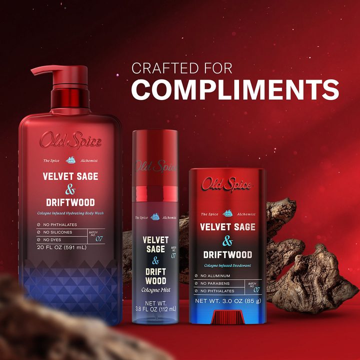 Old Spice Body Wash for Men, The Spice Alchemist Collection, Cologne Infused, Signature Scent, Velvet Sage and Driftwood Scent, No Trade Offs, Crafted for Compliments, 20oz — view 2