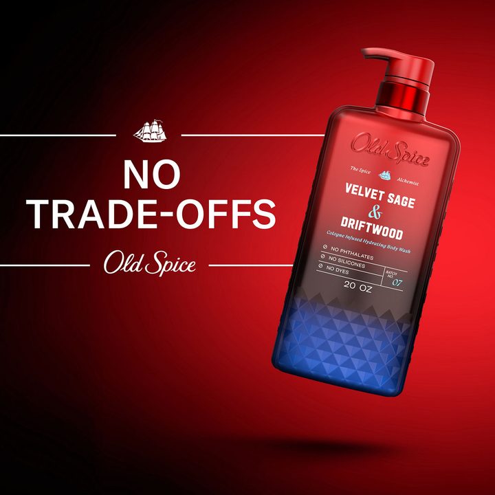 Old Spice Body Wash for Men, The Spice Alchemist Collection, Cologne Infused, Signature Scent, Velvet Sage and Driftwood Scent, No Trade Offs, Crafted for Compliments, 20oz — view 4